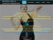 Tablet Screenshot of mistressakella.com